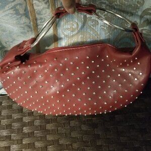 Red Studded Handbag